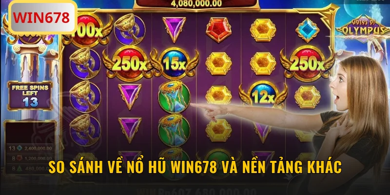So sánh về nổ hũ WIN678 và nền tảng khác